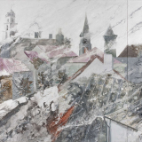  Victoria Kovalenchikova,Snowing...(IIparts),2009,oil on canvas,120x145
