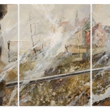  Victoria Kovalenchikova,The Flight(triptych),2008,oil on canvas,100x120cm