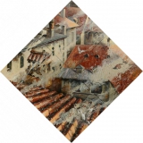  Victoria Kovalenchikova, The Roof(4 parts), 2008, oil on canvas, 160x160 cm