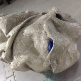  Victoria Kovalenchikova, “Inside Out“, 2015, mixed media (concrete canvas,acrylic,glass,epoxy)