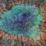   Victoria Kovalenchikova, "The Earth –XXXIX” , 2016, mixed media,oil on canvas, 170x200cm (67" x 78,7") (Yellowstone National Park)