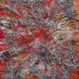  Victoria Kovalenchikova, "The Earth –XXVIII” , 2018, mixed media,oil on canvas, 120x120cm 