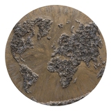   Victoria Kovalenchikova, "The World" 2019, mixed media, oil on canvas, epoxy, diameter 150cm