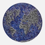 Victoria Kovalenchikova, “The World -XXXVII”,2019 Mixed media, oil on canvas, Diameter-170cm